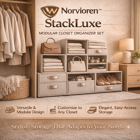 Norvioren™ StackLuxe Modular Closet Organizer Set