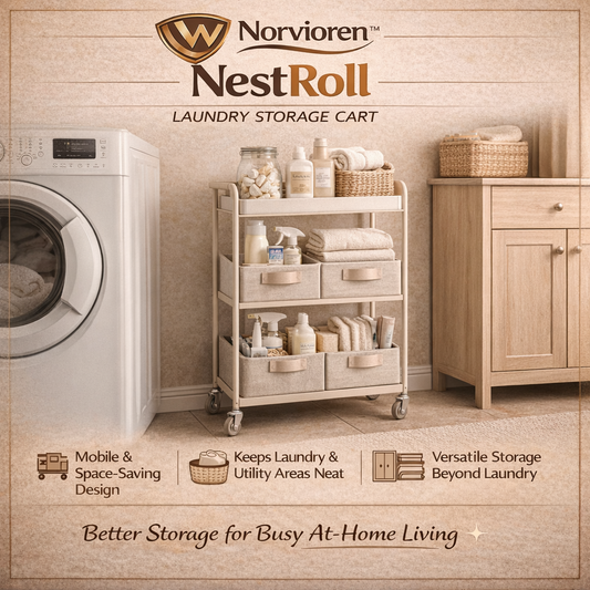 Norvioren™ NestRoll Laundry Storage Cart