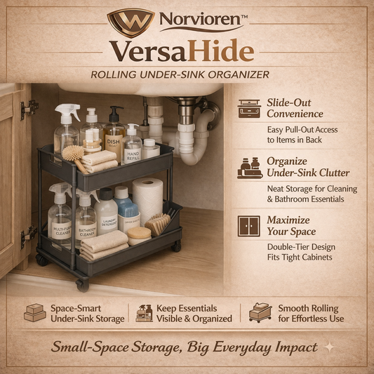 Norvioren™ VersaHide Rolling Under-Sink Organizer